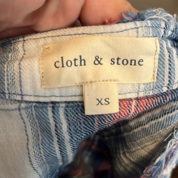 Cloth & Stone Plaid Button Tie Sleeveless Top - Picture 9 of 10